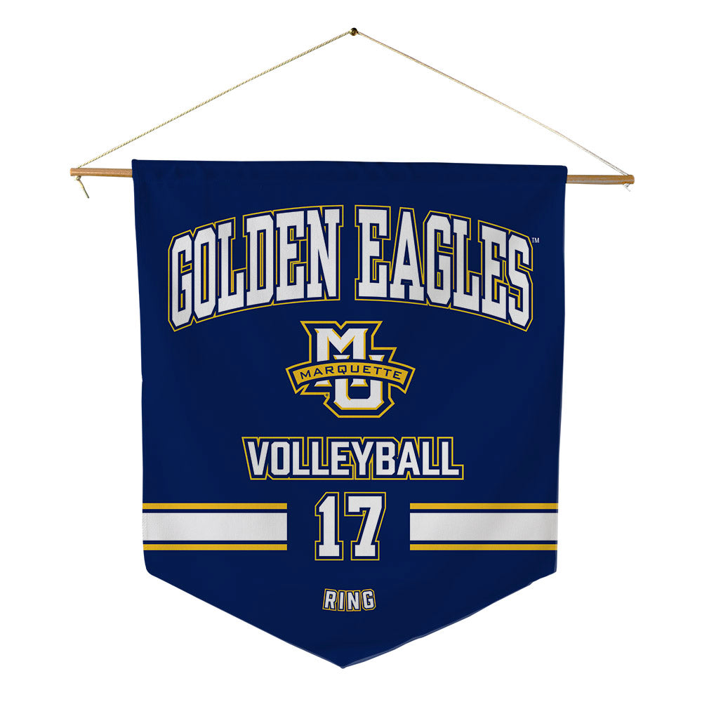 Marquette - NCAA Women's Volleyball : Natalie Ring - Pennant - 18" x 21"-0