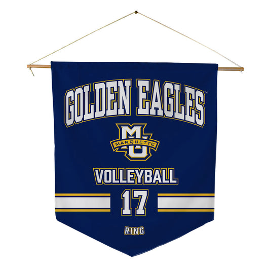 Marquette - NCAA Women's Volleyball : Natalie Ring - Pennant - 18" x 21"-0