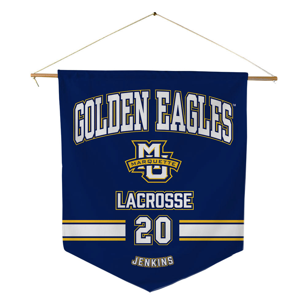 Marquette - NCAA Women's Lacrosse : Riley Jenkins - Pennant - 18" x 21"-0