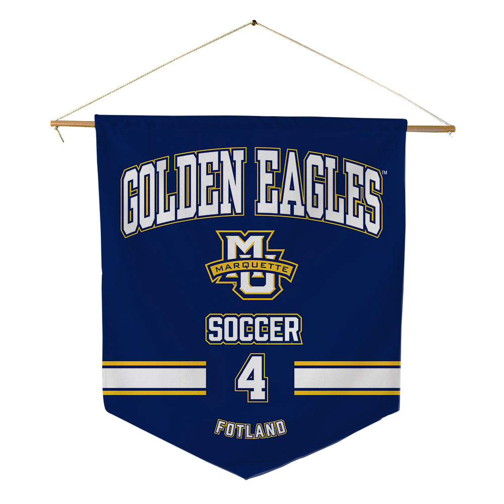 Marquette - NCAA Men's Soccer : Andreas Fotland - Pennant - 18" x 21"-0
