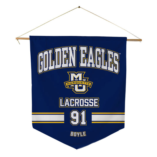 Marquette - NCAA Men's Lacrosse : Brenden Boyle - Pennant - 18" x 21"-0