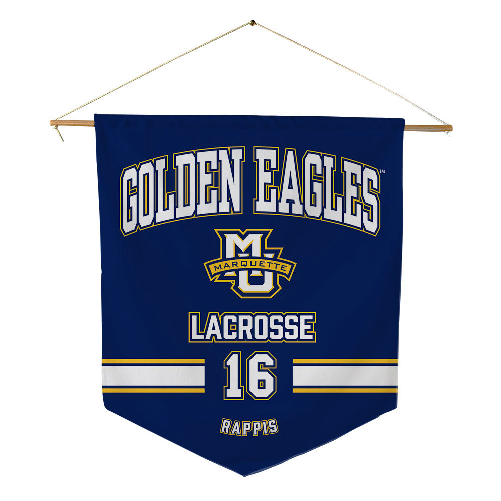 Marquette - NCAA Men's Lacrosse : Nolan Rappis - Pennant - 18" x 21"-0