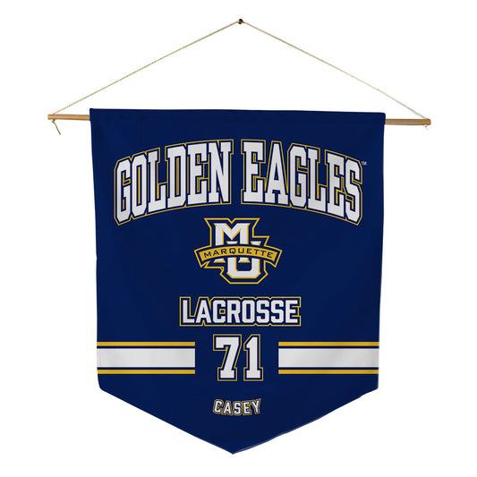 Marquette - NCAA Men's Lacrosse : Jack Casey - Pennant - 18" x 21"-0