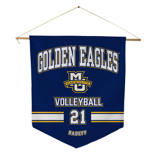 Marquette - NCAA Women's Volleyball : Elena Radeff - Pennant - 18" x 21"-0