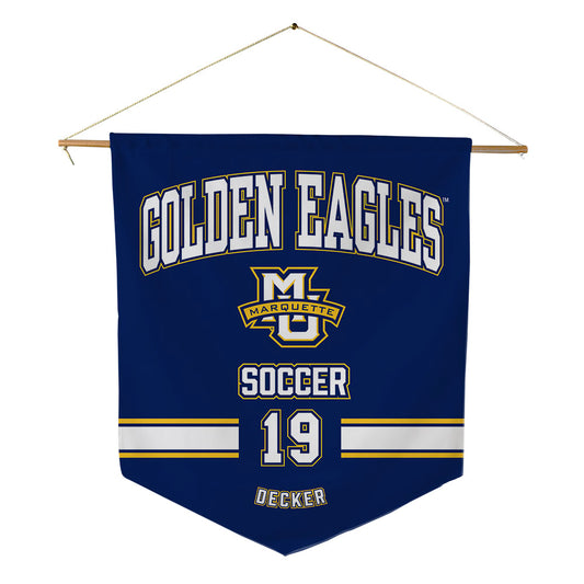 Marquette - NCAA Women's Soccer : Meg Decker - Pennant - 18" x 21"-0