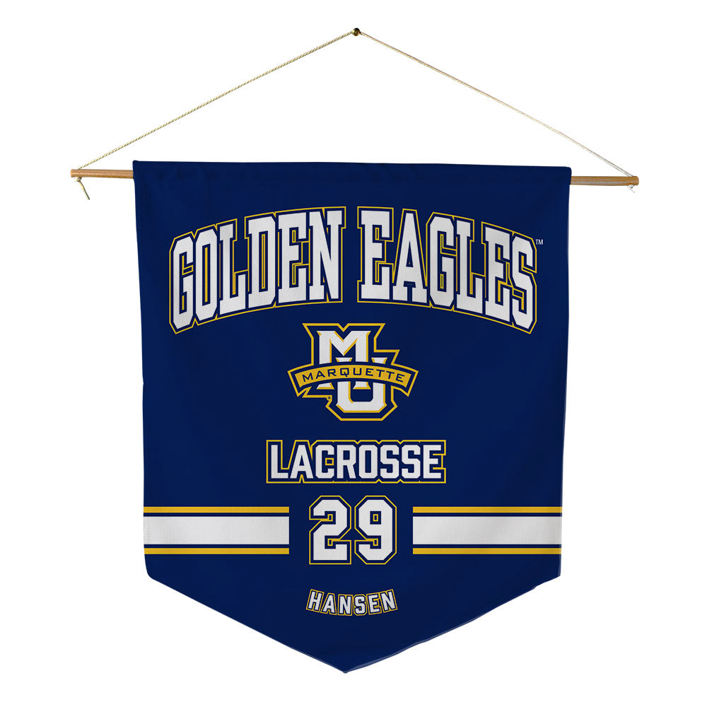 Marquette - NCAA Women's Lacrosse : Megan Hansen - Pennant - 18" x 21"-0
