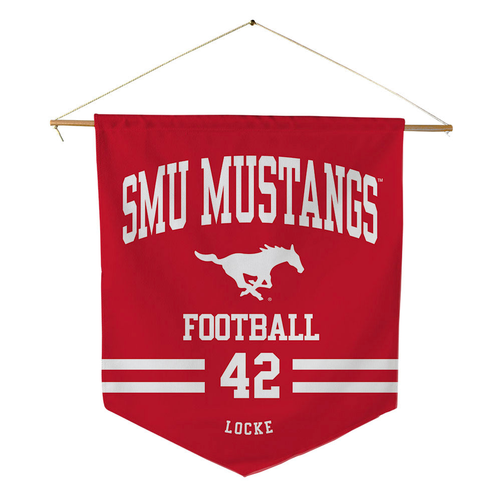SMU - NCAA Football : Will Locke - Pennant - 18" x 21"-0