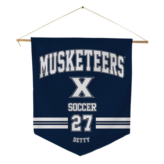 Xavier - NCAA Men's Soccer : Ely Detty - Pennant - 18" x 21"-0