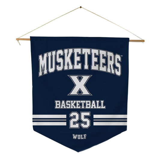 Xavier - NCAA Men's Basketball : Michael Wolf - Pennant - 18" x 21"-0
