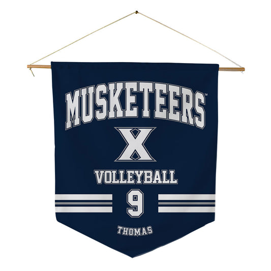 Xavier - NCAA Women's Volleyball : Quinci Thomas - Pennant - 18" x 21"-0