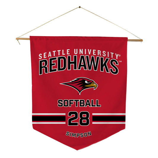 Seattle - NCAA Softball : Nicola Simpson - Pennant - 18" x 21"-0
