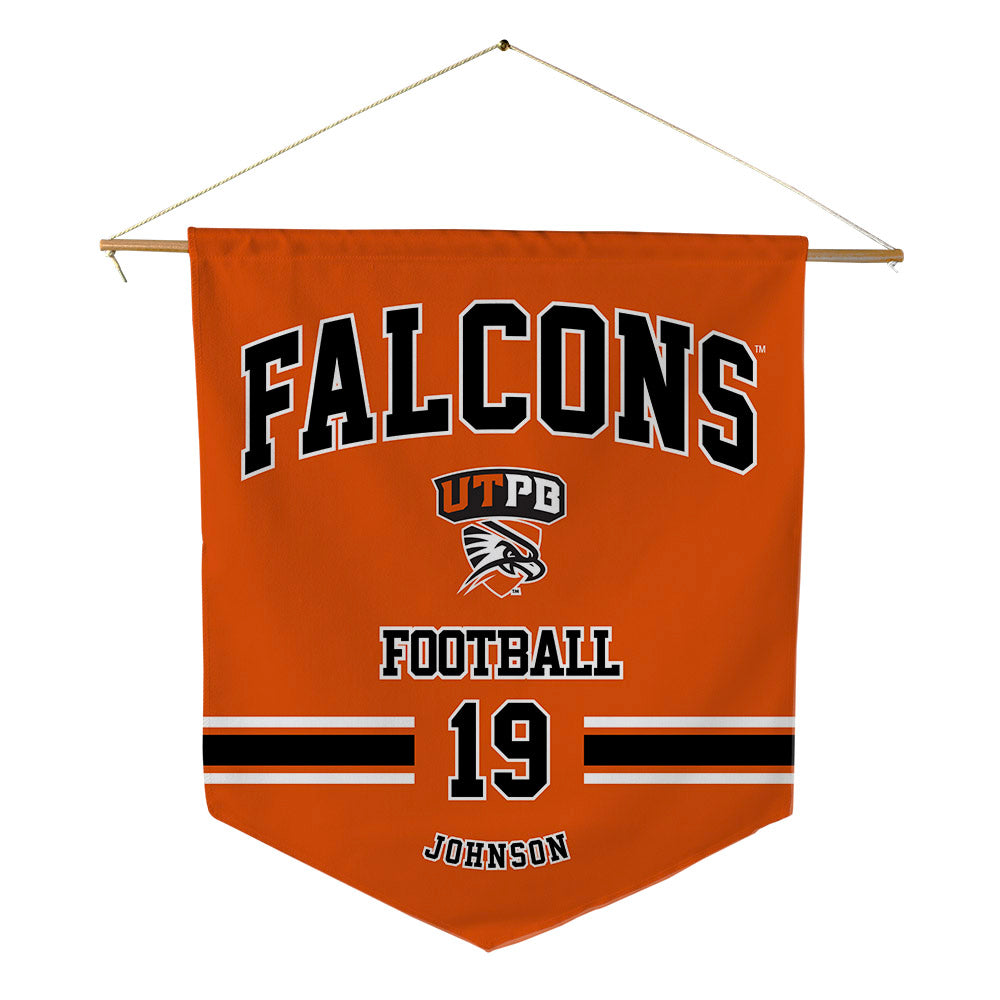 UTPB - NCAA Football : Chanlor Johnson - Pennant - 18" x 21"-0