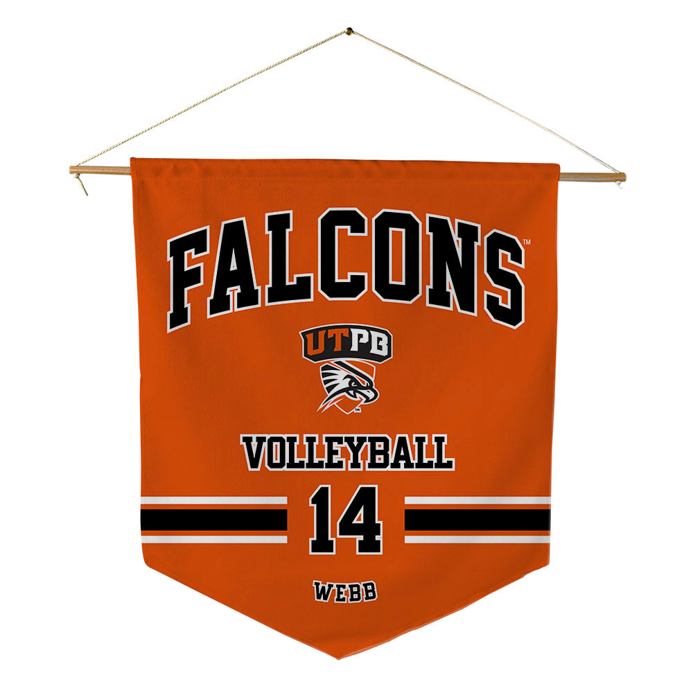 UTPB - NCAA Women's Volleyball : Kimaya Webb - Pennant - 18" x 21"-0