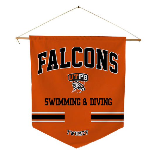 UTPB - NCAA Men's Swimming & Diving : Brendan Twomey - Pennant - 18" x 21"-0