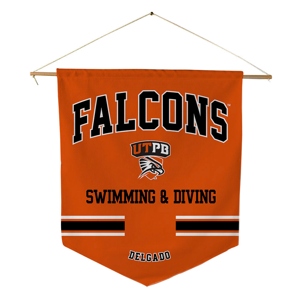 UTPB - NCAA Women's Swimming & Diving : Gia Delgado - Pennant - 18" x 21"-0