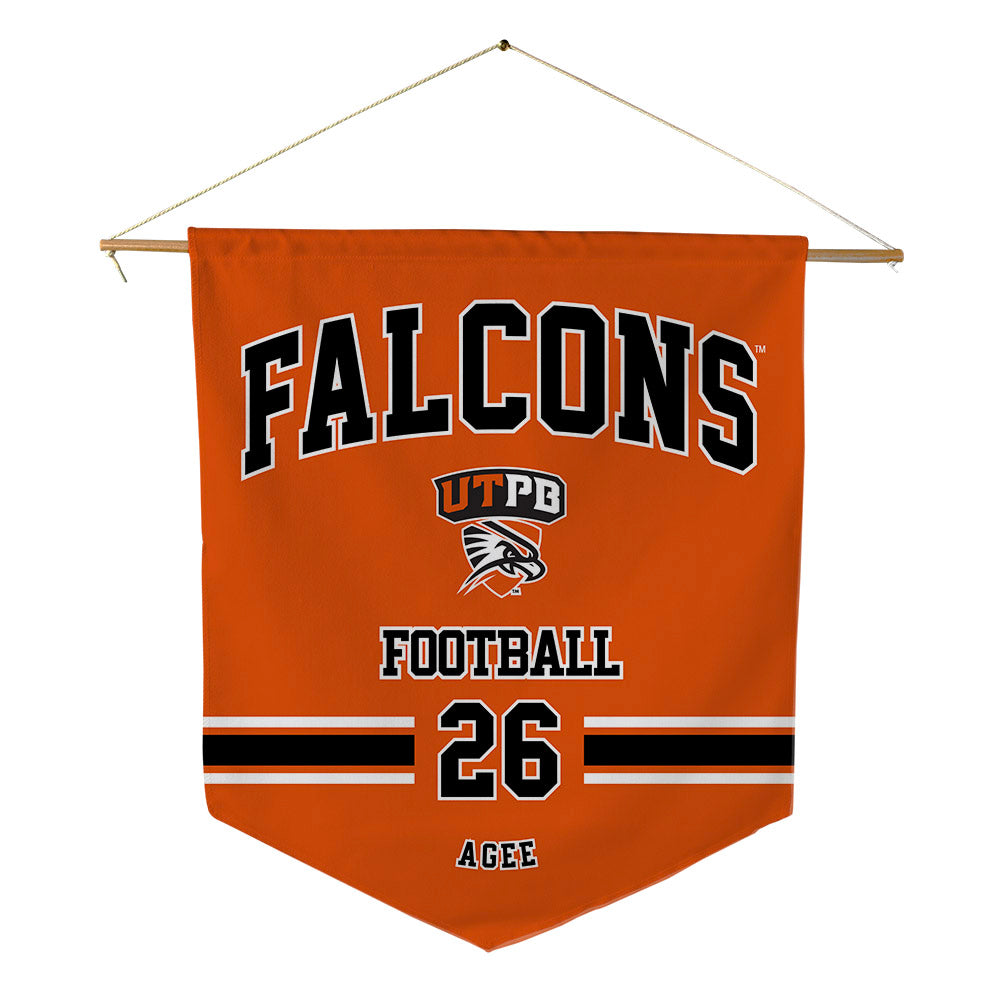 UTPB - NCAA Football : Kristopher Agee - Pennant - 18" x 21"-0