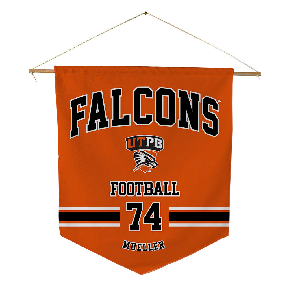 UTPB - NCAA Football : Joseph Mueller - Pennant - 18" x 21"-0