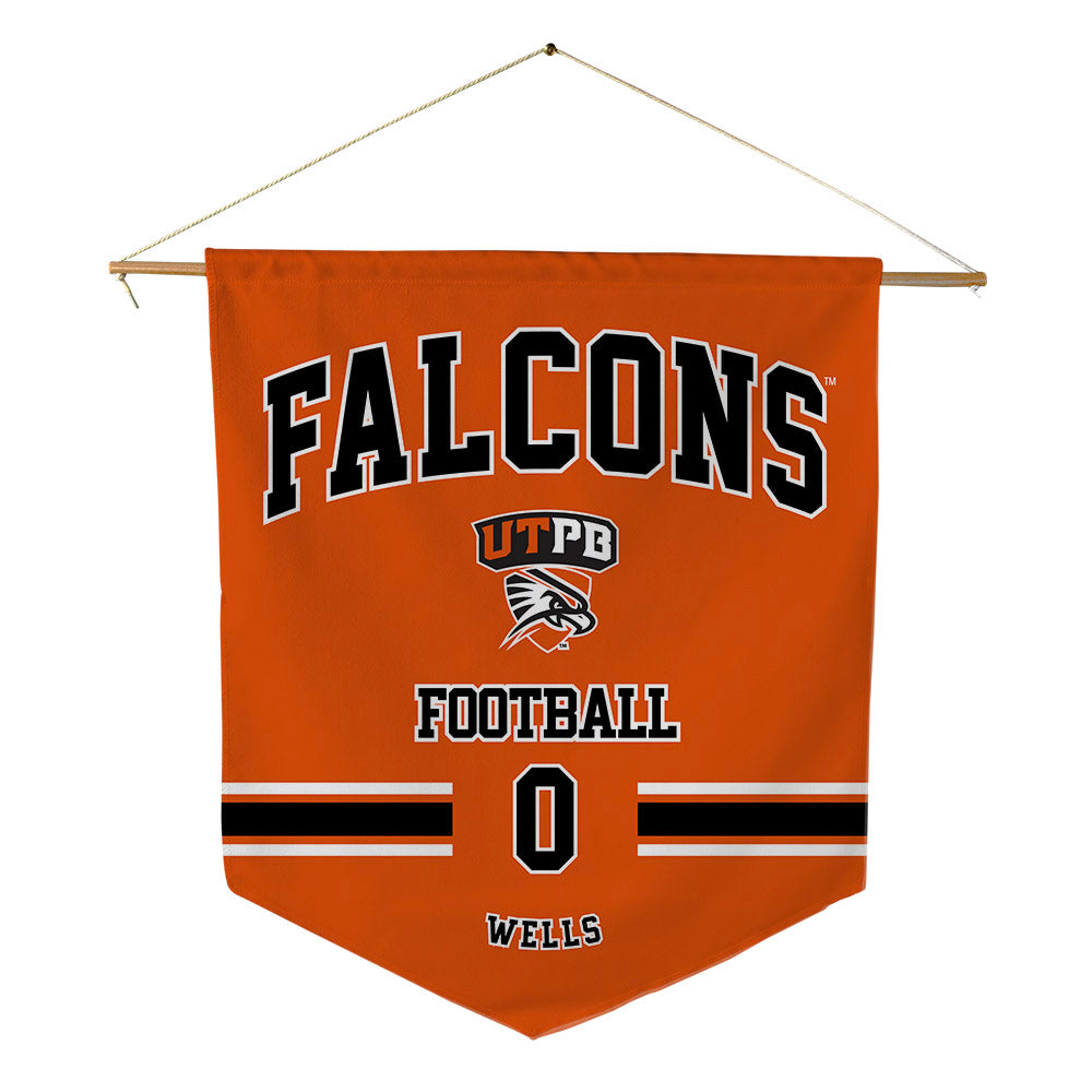 UTPB - NCAA Football : LaQuan Wells - Pennant - 18" x 21"-0