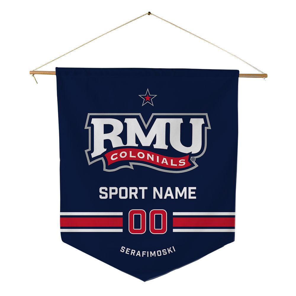 Robert Morris - NCAA Men's Basketball : Vasilije Serafimoski - Pennant - 18" x 21"-0