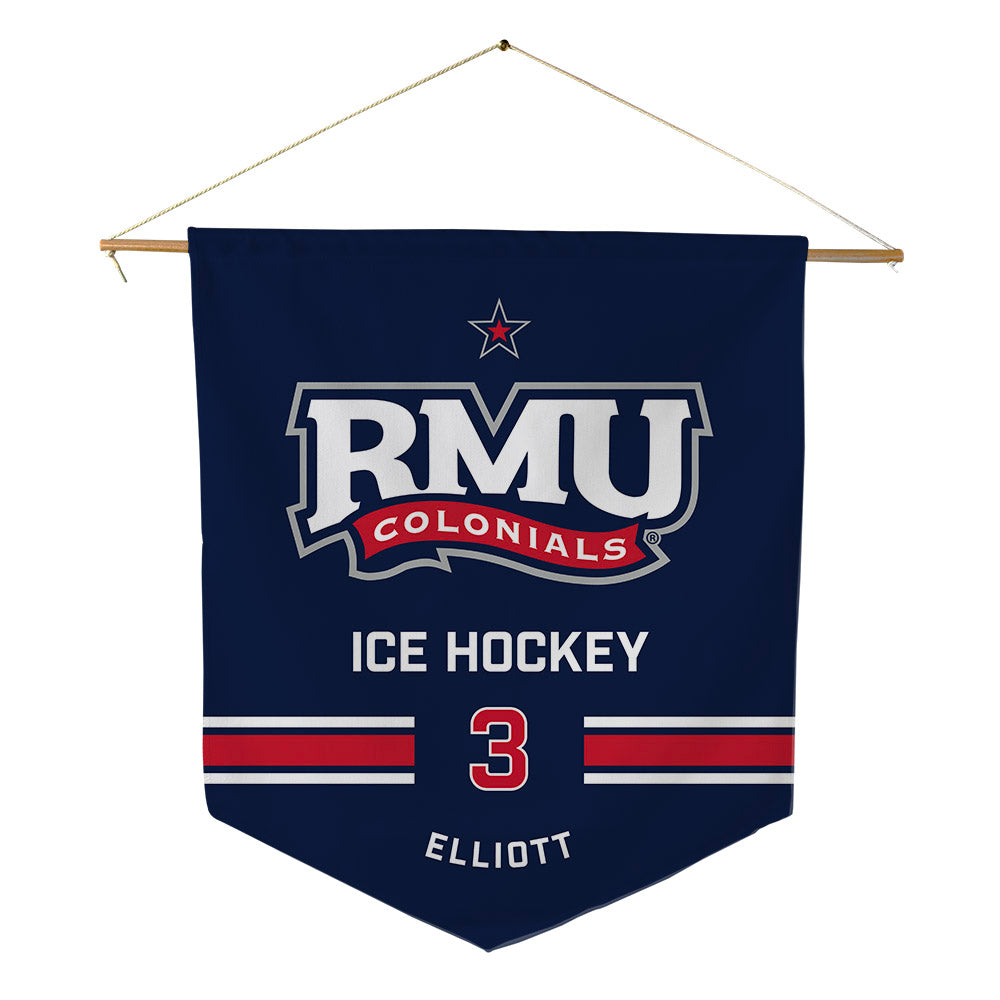 Robert Morris - NCAA Men's Ice Hockey : Dominic Elliott - Pennant - 18" x 21"-0