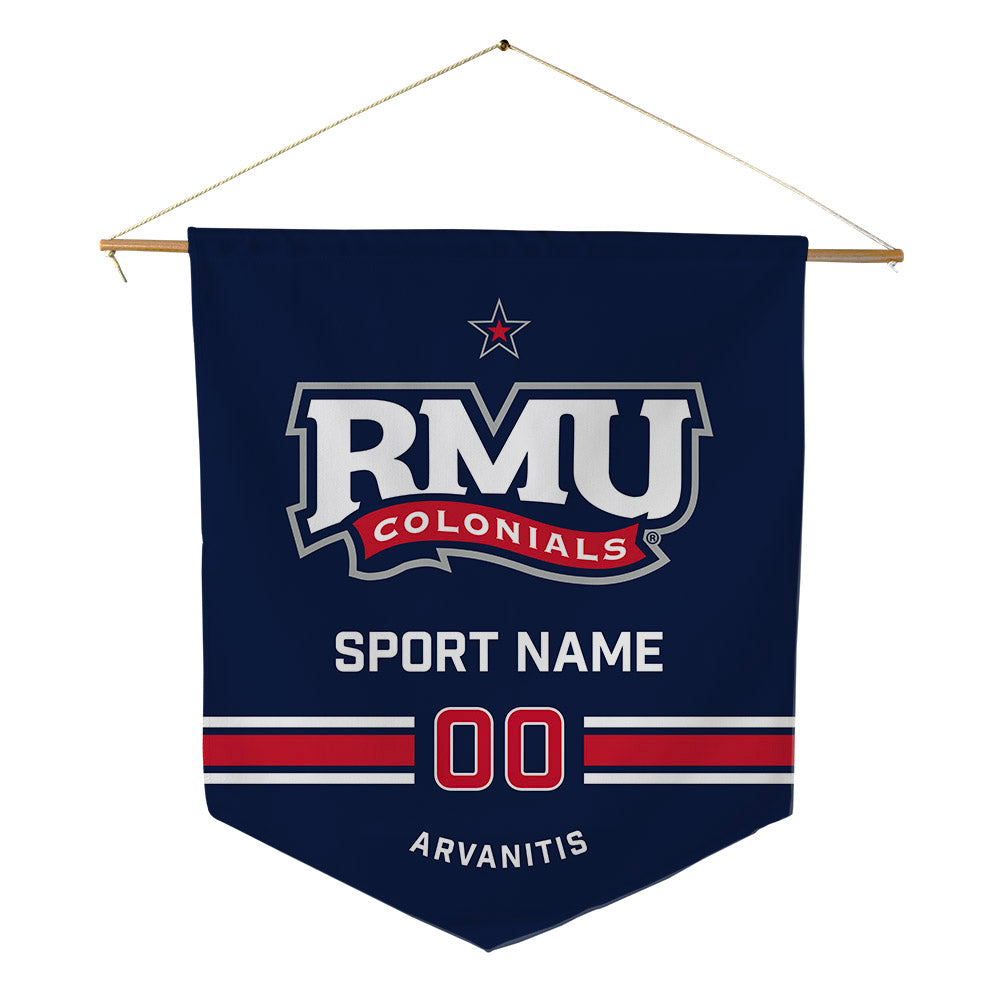 Robert Morris - NCAA Men's Basketball : Cyril Arvanitis - Pennant - 18" x 21"-0