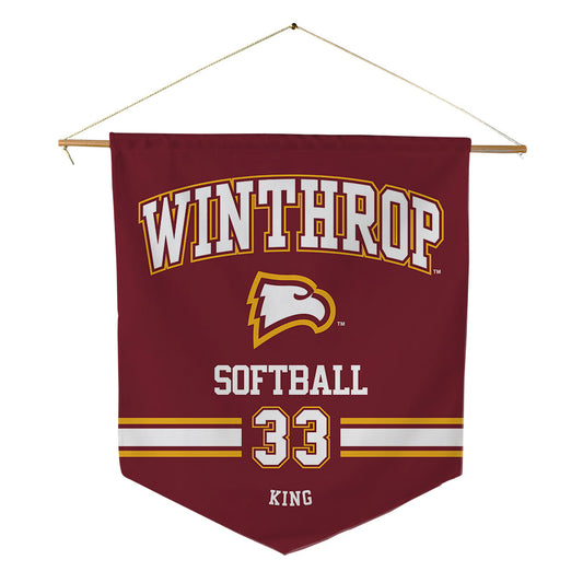 Winthrop - NCAA Softball : Aspen King - Pennant - 18" x 21"-0