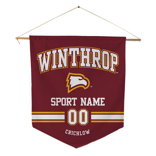 Winthrop - NCAA Men's Soccer : Emory Crichlow - Pennant - 18" x 21"-0