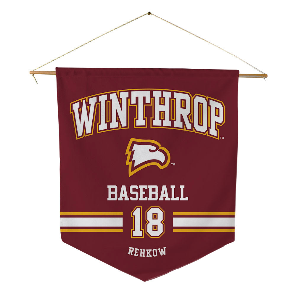 Winthrop - NCAA Baseball : Ben Rehkow - Pennant - 18" x 21"-0