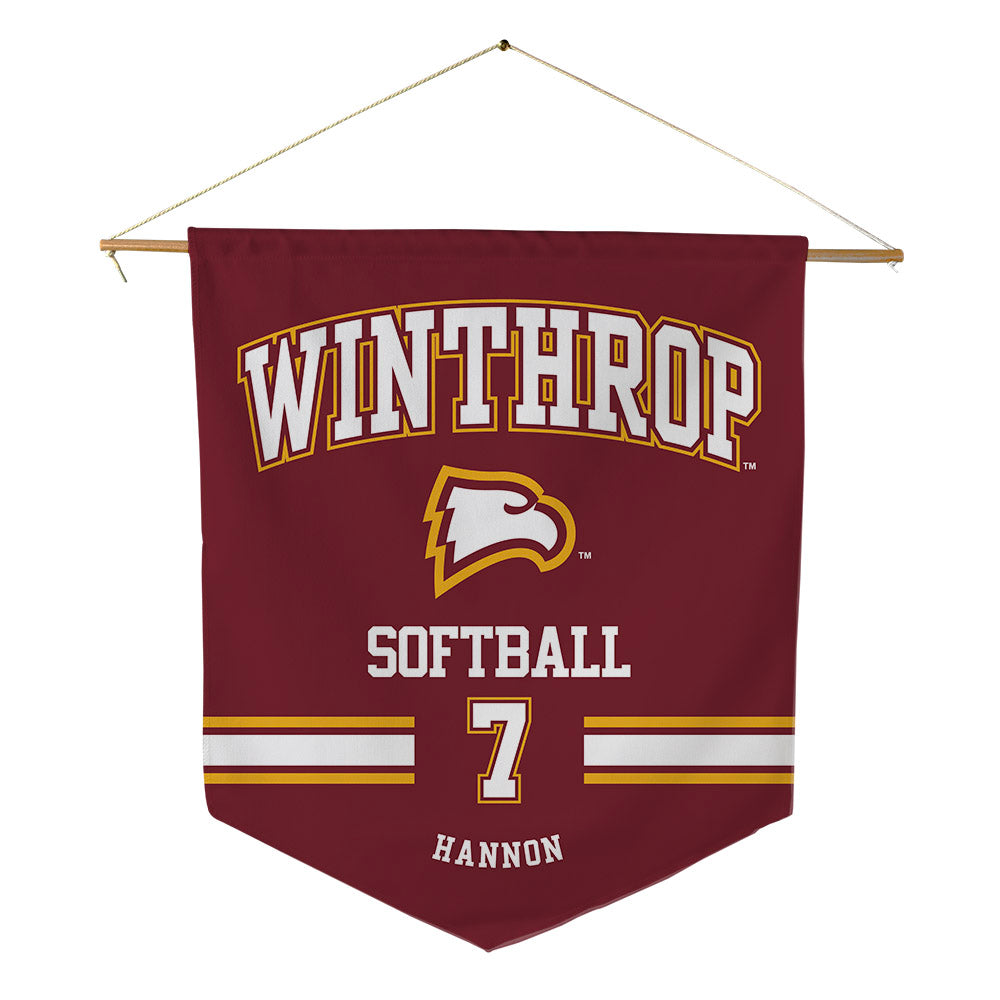 Winthrop - NCAA Softball : Kaylee Hannon - Pennant - 18" x 21"-0