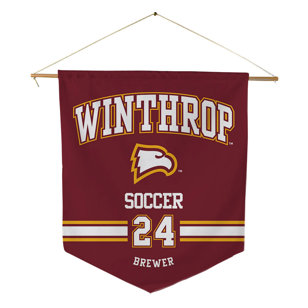 Winthrop - NCAA Women's Soccer : Elle Brewer - Pennant - 18" x 21"-0