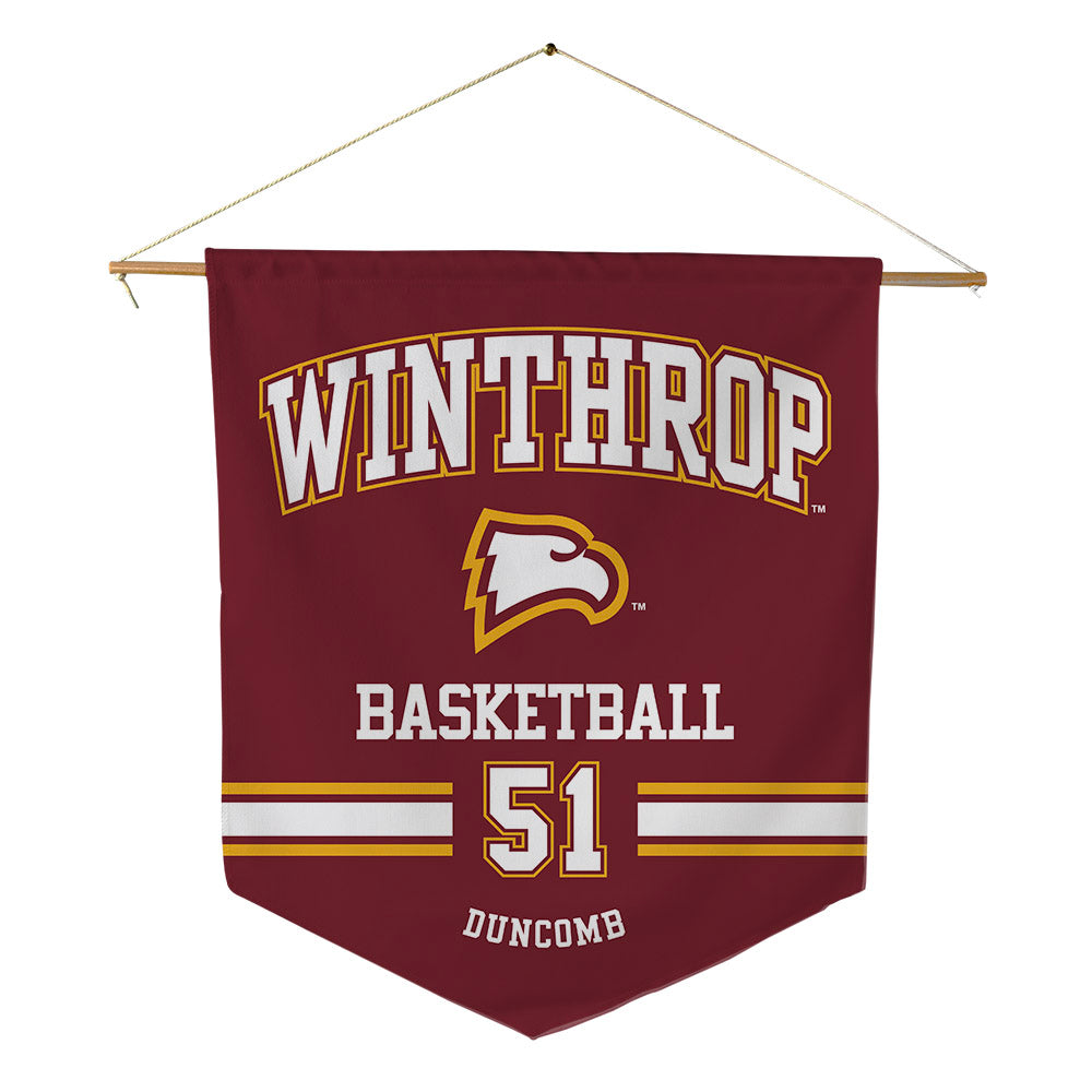 Winthrop - NCAA Men's Basketball : Logan Duncomb - Pennant - 18" x 21"-0
