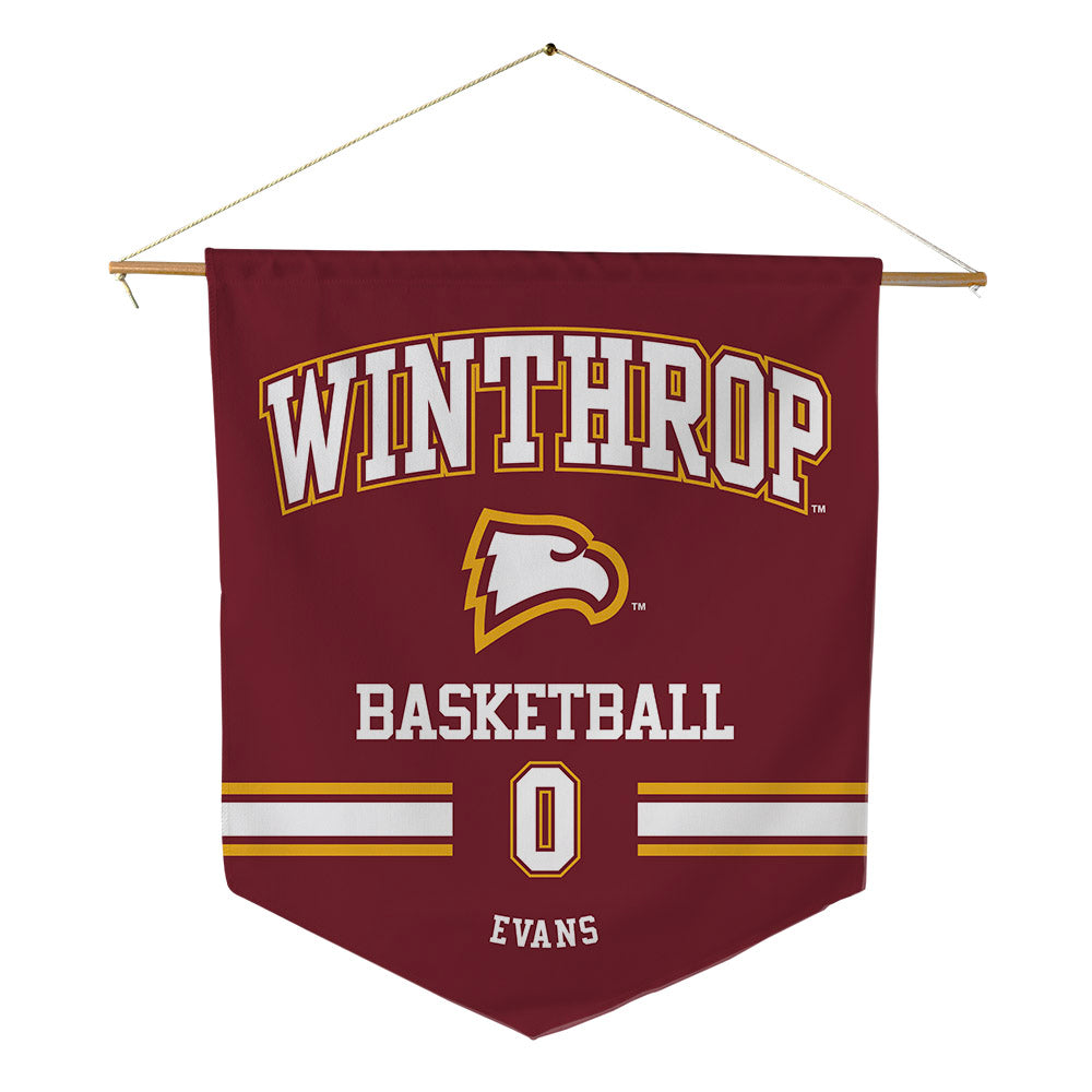 Winthrop - NCAA Men's Basketball : Kaleb Evans - Pennant - 18" x 21"-0