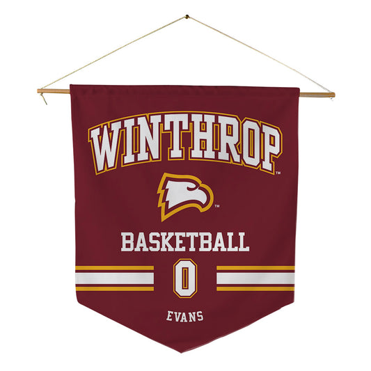 Winthrop - NCAA Men's Basketball : Kaleb Evans - Pennant - 18" x 21"-0