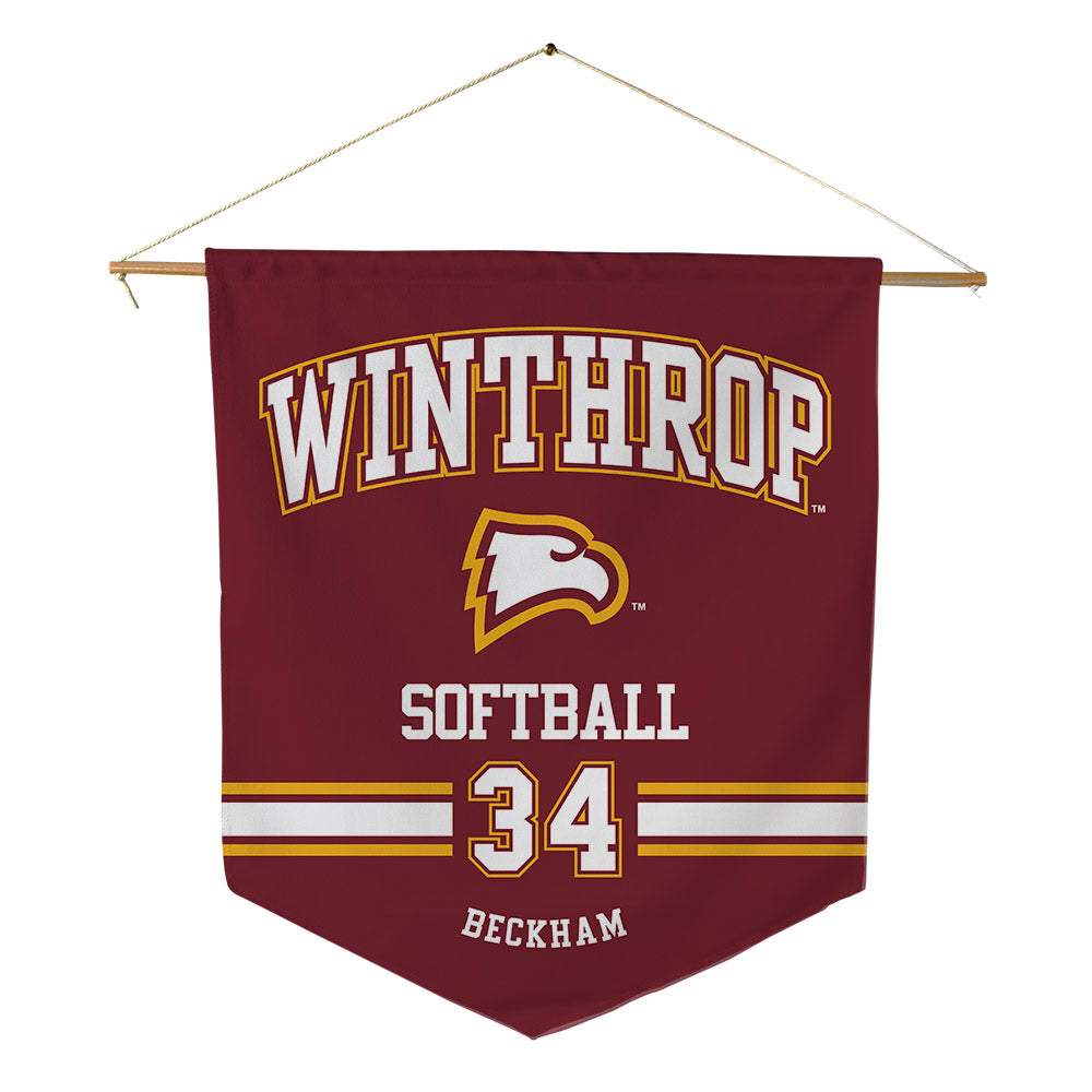 Winthrop - NCAA Softball : Tia Beckham - Pennant - 18" x 21"-0