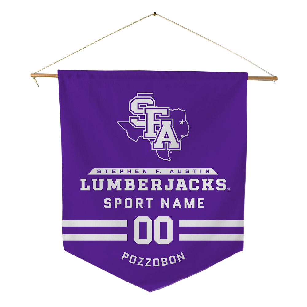 SFA - NCAA Football : Lachie Pozzobon - Pennant - 18" x 21"-0