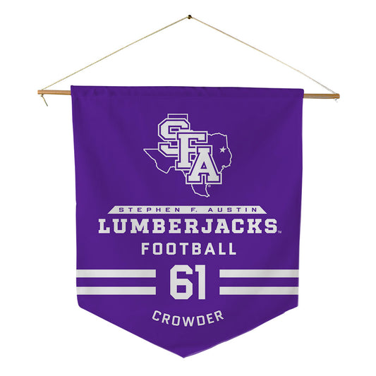 SFA - NCAA Football : Jason Crowder - Pennant - 18" x 21"-0
