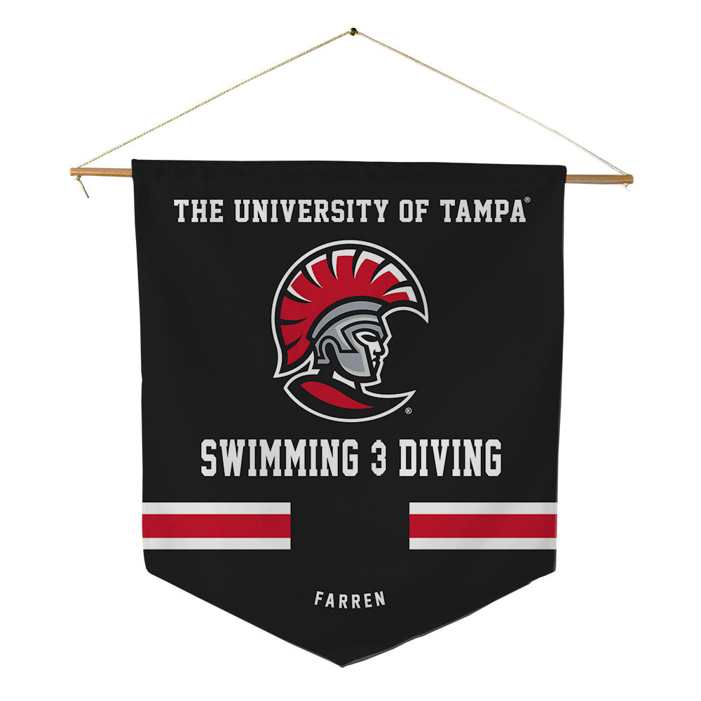Tampa - NCAA Men's Swimming & Diving : Brady Farren - Pennant - 18" x 21"-0