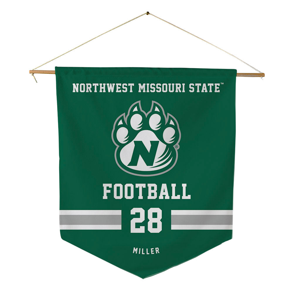 Northwest Missouri State - NCAA Football : Jackson Miller - Pennant - 18" x 21"-0