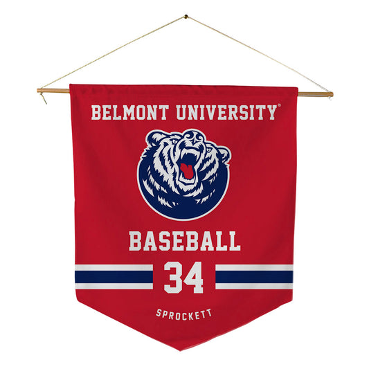 Belmont - NCAA Baseball : Mike Sprockett - Pennant - 18" x 21"-0
