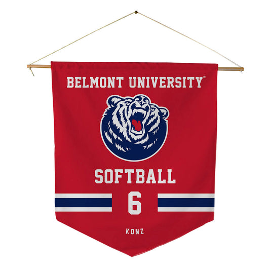 Belmont - NCAA Softball : Emily Konz - Pennant - 18" x 21"-0