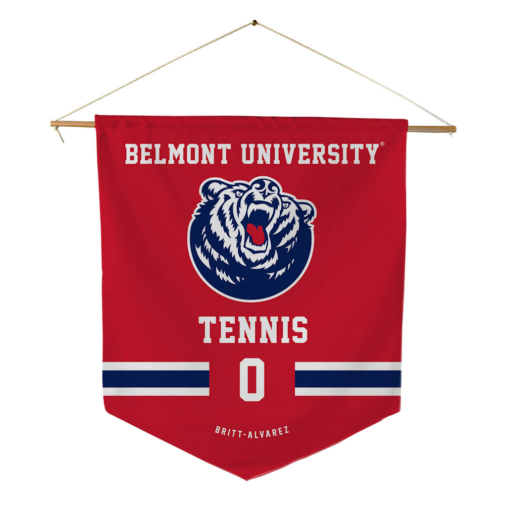 Belmont - NCAA Men's Tennis : Diego Britt-Alvarez - Pennant - 18" x 21"-0