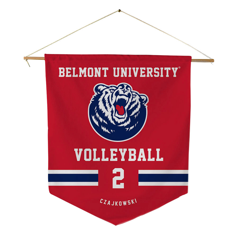 Belmont - NCAA Women's Volleyball : Jordan Czajkowski - Pennant - 18" x 21"-0