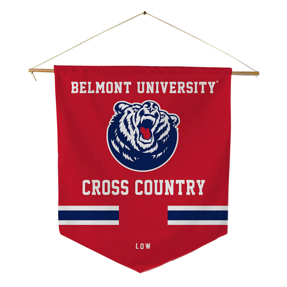 Belmont - NCAA Men's Cross Country : Jesiah Low - Pennant - 18" x 21"-0