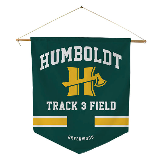 Humboldt State - NCAA Men's Track & Field : Damian Greenwood - Pennant - 18" x 21"-0