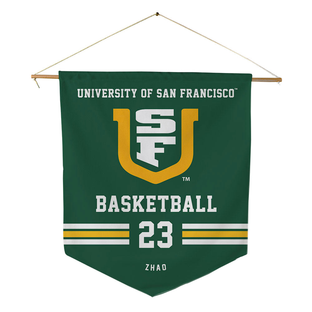 USFCA - NCAA Men's Basketball : Weilun Zhao - Pennant - 18" x 21"-0