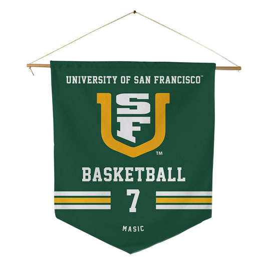 USFCA - NCAA Men's Basketball : Vukasin Masic - Pennant - 18" x 21"-0