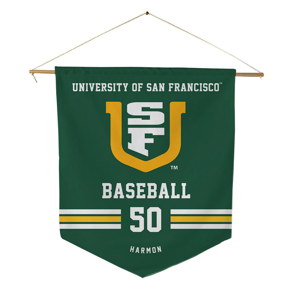 USFCA - NCAA Baseball : Trevor Harmon - Pennant - 18" x 21"-0