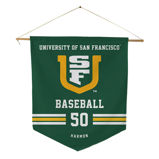 USFCA - NCAA Baseball : Trevor Harmon - Pennant - 18" x 21"-0