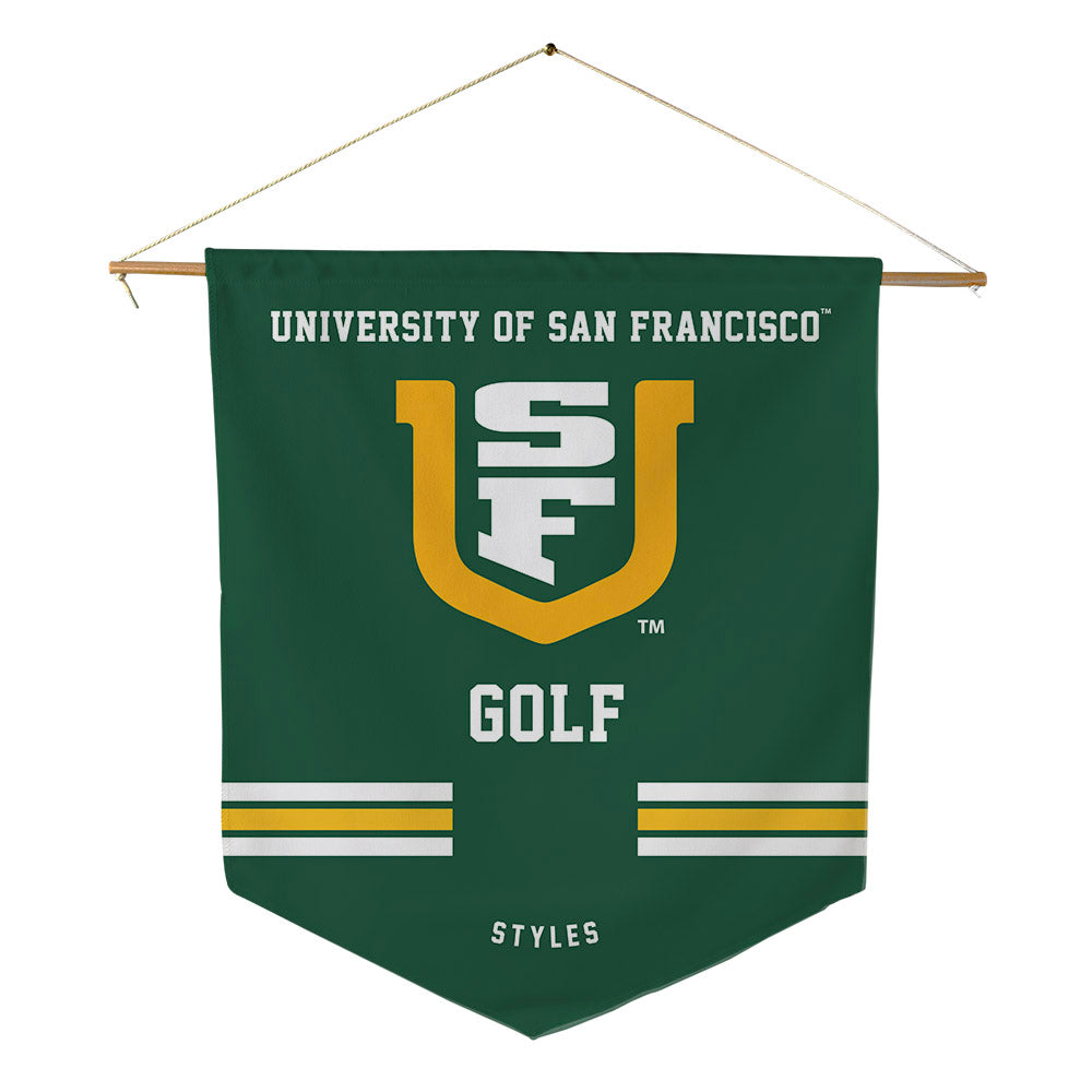 USFCA - NCAA Men's Golf : Henry Styles - Pennant - 18" x 21"-0