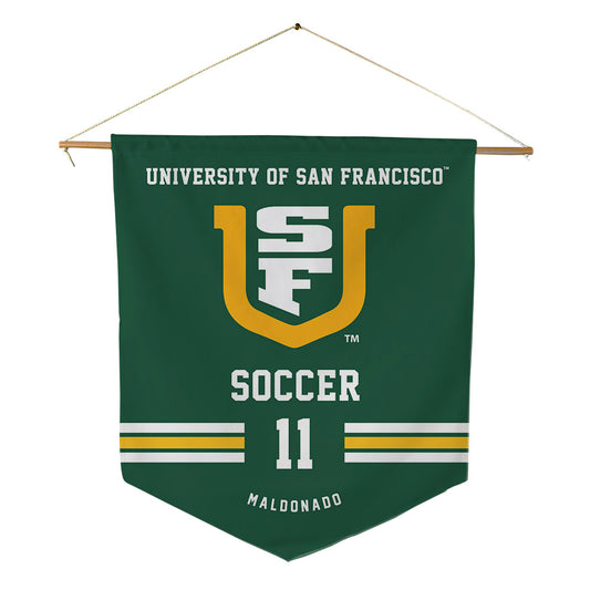 USFCA - NCAA Men's Soccer : Chris Maldonado - Pennant - 18" x 21"-0